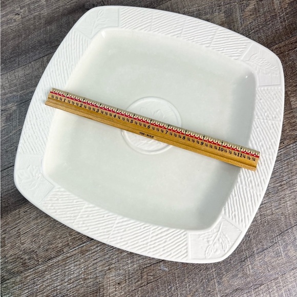 Pfaltzgraff SIERRA LEAF IVORY WHITE 13 3/4" SQUARE PLATTER PLATE - Picture 6 of 9